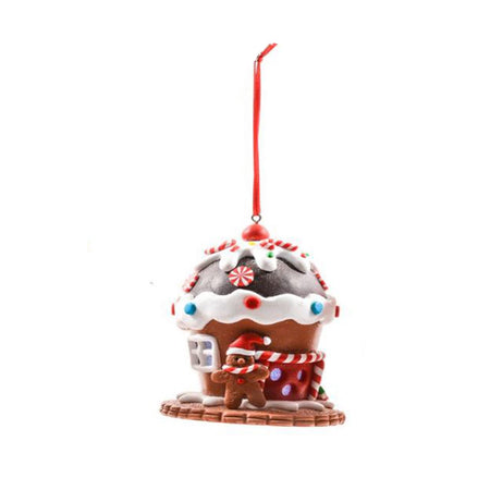 Pendaglio a forma di pasticcino in argilla per decorazione natalizia