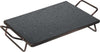 Bistecchiera 30 X 40 Cm Piastra in Pietra Lavica Ollare, Struttura in Metallo Con Manici Piedi Giardino e giardinaggio/Barbecue e picnic/Accessori per barbecue e affumicatori/Griglie per arrostire La Zappa - Altamura, Commerciovirtuoso.it