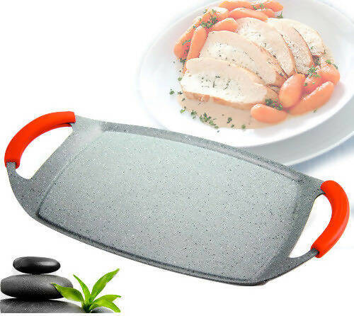 Bistecchiera Antiaderente 34x28 cm Pentola Manici Asportabili Piastra da Cucina Bistecchiera Piastra Antiaderente L'Orchidea - Siderno, Commerciovirtuoso.it