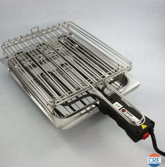 Bistecchiera-Elettrica,-24-x-31-cm,-2100W,-Acciaio-Inox,-B/2s