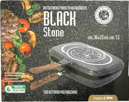 Bistecchiera-Fornetto-Black-Stone-In-Alluminio-Antiaderente-Effetto-Pietra-Con-Manici-Termoresistenti-Ad-Trend
