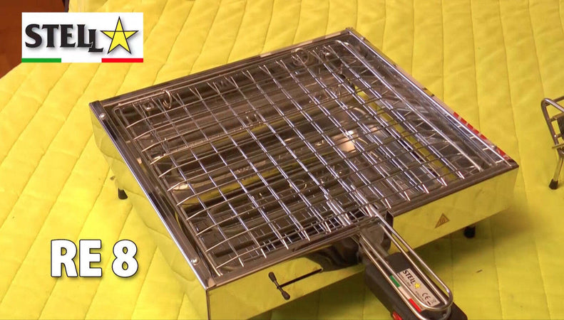Bistecchiera Griglia Elettrica Satinata in Acciaio Inox 2000 Watt Made in Italy La Stella - ST 2000