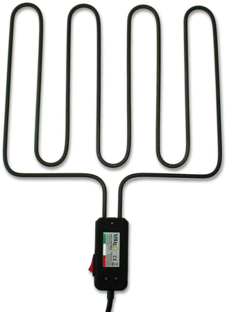 Bistecchiera griglia elettrica satinata in acciaio inox 2200 Watt Made in Italy La Stella - ST 2200