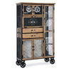 Credenza Liverpool con struttura e cassetti in acciaio, stile industriale