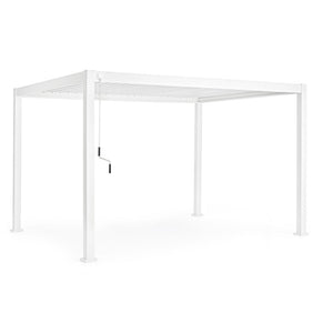 Gazebo pergola Bioclimatica con struttura in alluminio, tetto lamellare orientabile, da giardino e veranda