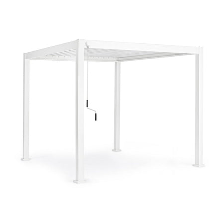 Gazebo pergola Bioclimatica con struttura in alluminio, tetto lamellare orientabile, da giardino e veranda