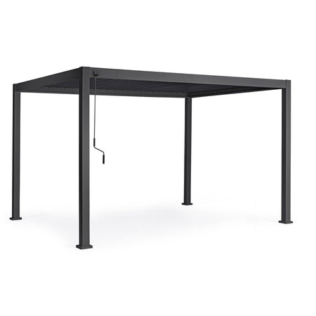 Gazebo pergola Bioclimatica con struttura in alluminio, tetto lamellare orientabile, da giardino e veranda