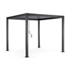 Gazebo pergola Bioclimatica con struttura in alluminio, tetto lamellare orientabile, da giardino e veranda