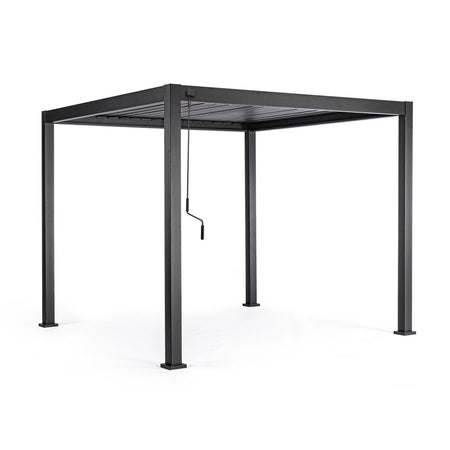 Gazebo pergola Bioclimatica con struttura in alluminio, tetto lamellare orientabile, da giardino e veranda