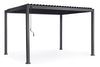 Gazebo pergola Bioclimatica con struttura in alluminio, tetto lamellare orientabile, da giardino e veranda