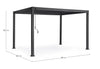 Gazebo pergola Bioclimatica con struttura in alluminio, tetto lamellare orientabile, da giardino e veranda