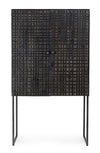 Credenza Dorset con struttura in acciaio, cassetti in legno, stile industriale