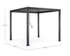 Gazebo pergola Bioclimatica con struttura in alluminio, tetto lamellare orientabile, da giardino e veranda