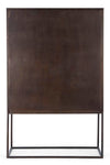 Credenza Lanford con struttura in acciaio, ante scolpite a mano, stile atmosfera