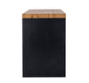 Scrivania Line Wood con 2 mensole, piano in mdf, lato in vetro temperato, 120 x 50 cm