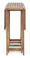 Set tavolo con 4 sedie Noemi in legno di acacia, finitura ad olio, per esterno