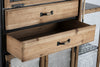 Credenza Liverpool con struttura e cassetti in acciaio, stile industriale