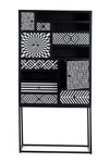Credenza Janesh 4 ante, 6 cassetti, con struttura in legno di mango, stile moderno