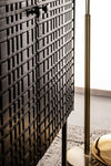 Credenza Dorset con struttura in acciaio, cassetti in legno, stile industriale
