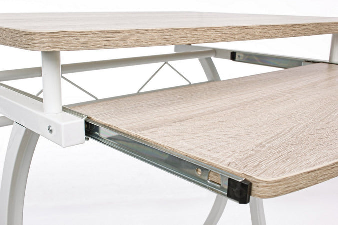 Scrivania "Violet" per PC con piani in MDF, struttura in acciaio verniciato, porta tastiera, 70 x 55 cm