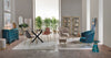 Credenza Jinan, struttura in legno di olmo riciclato, con finitura lucida, maniglie in rame