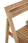 Set tavolo con 4 sedie Noemi in legno di acacia, finitura ad olio, per esterno
