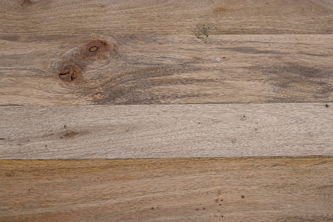 Scrivania "Manchester" con 2 cassetti, struttura in legno di mango ed acciaio, stile moderno, 120x60x92h