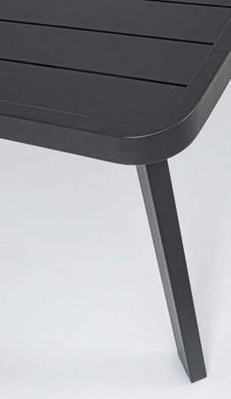 Set tavolo con 6 sedie "Cordova" in alluminio verniciato, seduta in fibra sintetica, per esterno