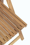 Set tavolo con 4 sedie Noemi in legno di acacia, finitura ad olio, per esterno