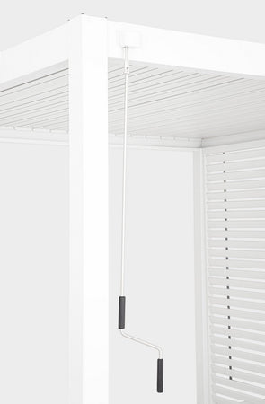 Gazebo pergola Bioclimatica con struttura in alluminio, tetto lamellare orientabile, da giardino e veranda