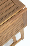 Set tavolo con 4 sedie Noemi in legno di acacia, finitura ad olio, per esterno