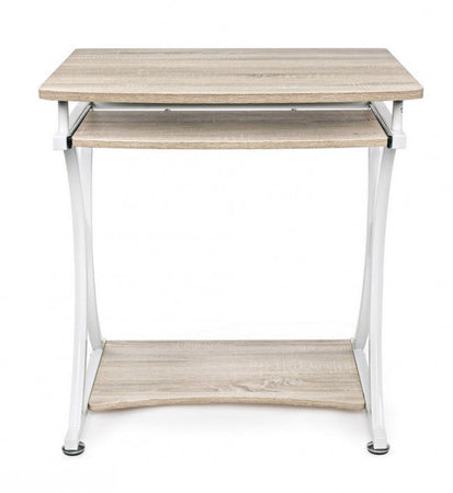 Scrivania "Violet" per PC con piani in MDF, struttura in acciaio verniciato, porta tastiera, 70 x 55 cm