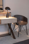 Scrivania Manchester con 2 cassetti, struttura in legno di mango ed acciaio, stile moderno, 120x60x92h