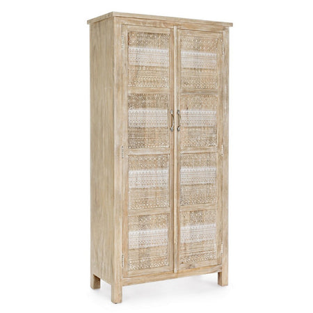 Credenza "Mayra" con struttura in legno di mango, decorazioni a mano, stile naturale