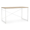 Scrivania Elettro bianca, struttura in acciaio verniciato, stile moderno, 120 x 60 x 70 cm