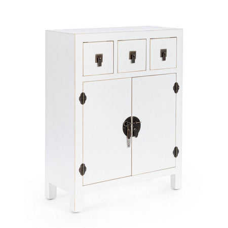 Mobile "Pechino", struttura in legno MDF, finitura a base di nitrocellulosa, maniglie in acciaio