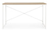 Scrivania Elettro bianca, struttura in acciaio verniciato, stile moderno, 120 x 60 x 70 cm