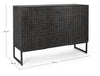 Credenza Dorset con struttura in acciaio, cassetti in legno, stile industriale