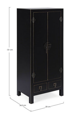 Mobile "Pechino", struttura in legno MDF, finitura a base di nitrocellulosa, maniglie in acciaio