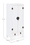 Mobile Pechino, struttura in legno MDF, finitura a base di nitrocellulosa, maniglie in acciaio