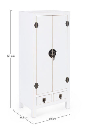 Mobile "Pechino", struttura in legno MDF, finitura a base di nitrocellulosa, maniglie in acciaio