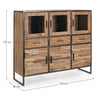 Credenza Elmer con struttura in legno di acacia, schienale in compensato, stile moderno