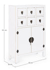 Mobile Pechino, struttura in legno MDF, finitura a base di nitrocellulosa, maniglie in acciaio