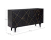 Credenza Lineas con struttura in legno di mango, cassetti in mdf, stile moderno