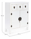Mobile Pechino, struttura in legno MDF, finitura a base di nitrocellulosa, maniglie in acciaio