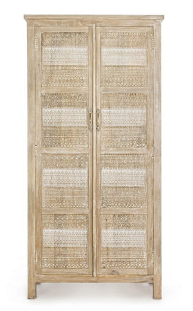 Credenza "Mayra" con struttura in legno di mango, decorazioni a mano, stile naturale
