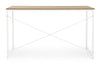 Scrivania Elettro bianca, struttura in acciaio verniciato, stile moderno, 120 x 60 x 70 cm