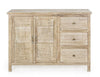 Credenza Mayra con struttura in legno di mango, decorazioni a mano, stile naturale