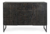 Credenza Dorset con struttura in acciaio, cassetti in legno, stile industriale