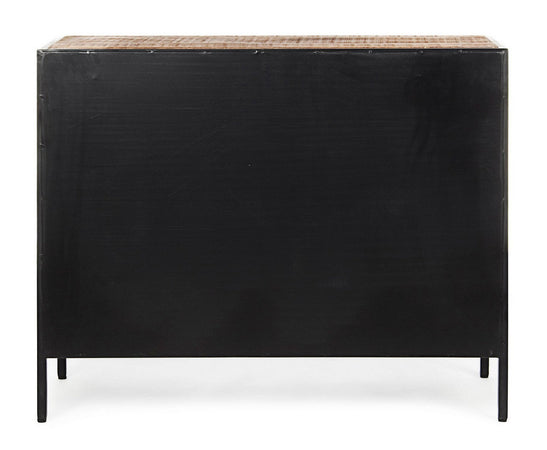Credenza "Roderic" 2 ante con struttura in acciaio verniciato, stile industriale